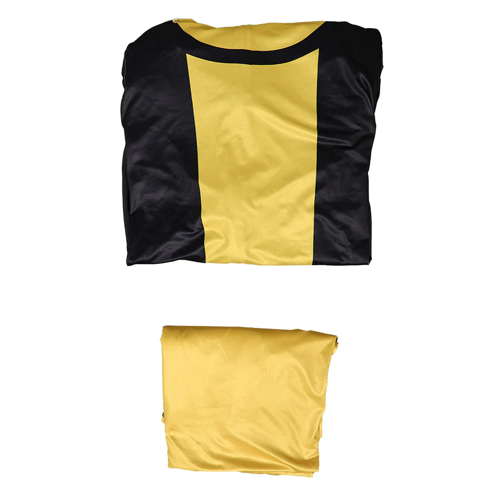 Multiverse Evil Hero Jumpsuit Yellow Combat Suit with Detachable Cape for Cosplay Events