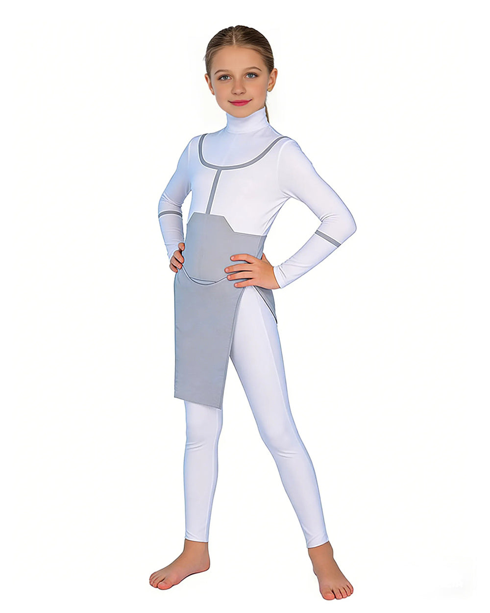 Female Viltrumite Outfit White Warrior Bodysuit with Iconic Loincloth for Cosplay