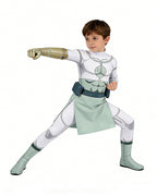 Viltrumite Costume White Warrior Muscle Print Bodysuit with Loincloth and Waist Bag for Roleplay