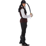 Pirate Costume Deluxe Men Captain Sparrow Costume Caribbean Buccaneer Privateer Cosplay Halloween Costume