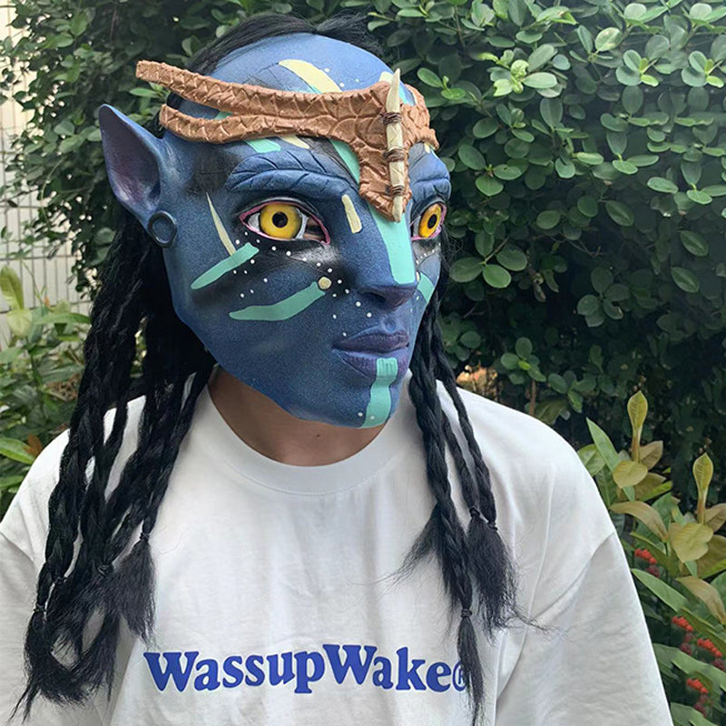 Jake Sully Cosplay Outfit Blue/Brown Full Zentai Bodysuit Na'vi Costume