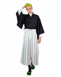 Naoya Costume Black Kimono Outerwear with Pleated Culottes Full Cosplay Set