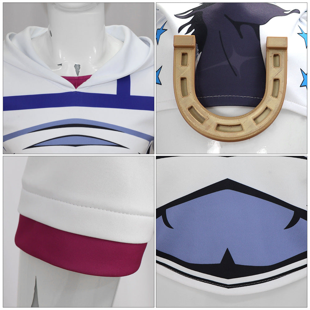 Joe Kid Uniform Short Sleeve Top with Arm Guards Blue Pants and Hat Suit for Comic Con