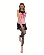 JJBA Lucie Costume Pink Tops Skirt Pantyhose and Accessories for Comic Con Events