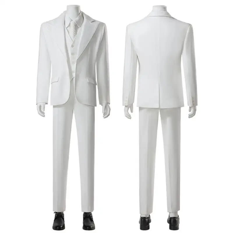 Joker 2 Arthur Fleck White Costume Joaquin Phoenix Suit Adult Halloween Outfit