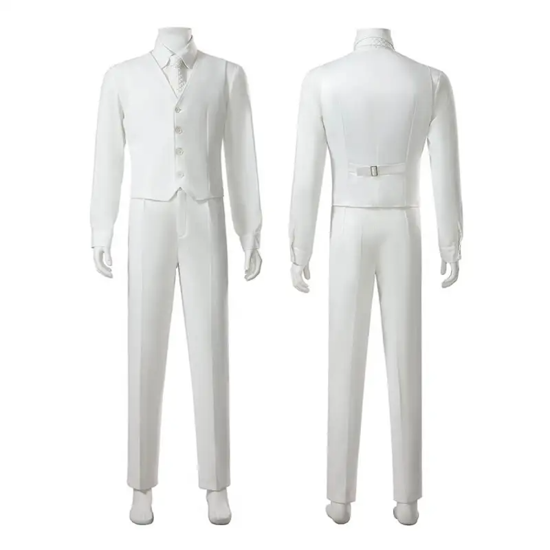 Joker 2 Arthur Fleck White Costume Joaquin Phoenix Suit Adult Halloween Outfit