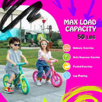 Kids Balance Bike Dinosaur Bike 2 Wheels with Foldable Footrest Ride-on Toys For Boy Girls