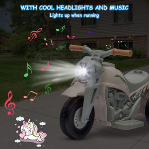 6V Kids Electric Motorcycle 3 Wheels Bubble Car Battery Power Ride On Car With Light Music