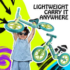Kids Balance Bike Dinosaur Bike 2 Wheels with Foldable Footrest Ride-on Toys For Boy Girls