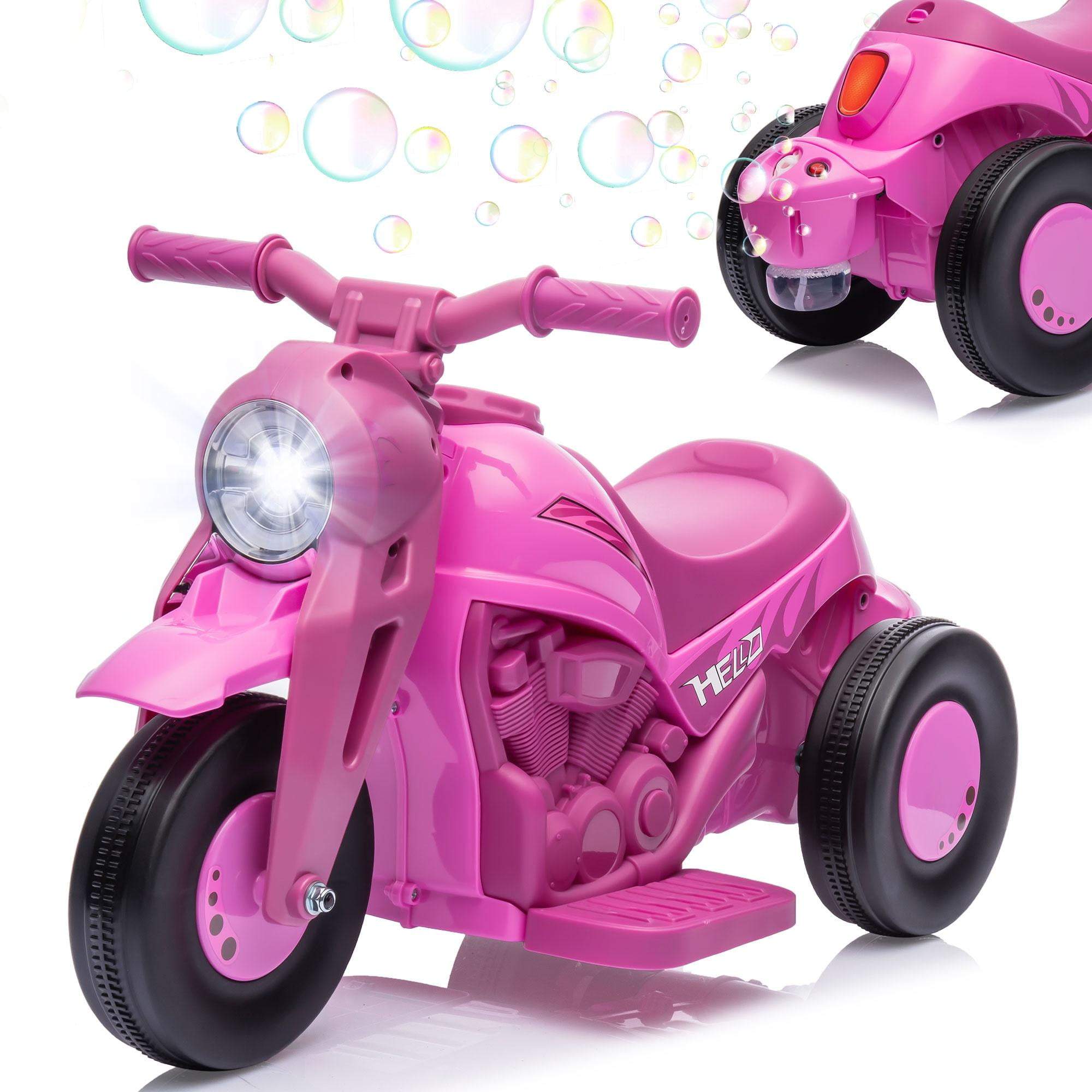 6V Kids Electric Motorcycle 3 Wheels Bubble Car Battery Power Ride On Car With Light Music