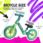 Kids Balance Bike Dinosaur Bike 2 Wheels with Foldable Footrest Ride-on Toys For Boy Girls