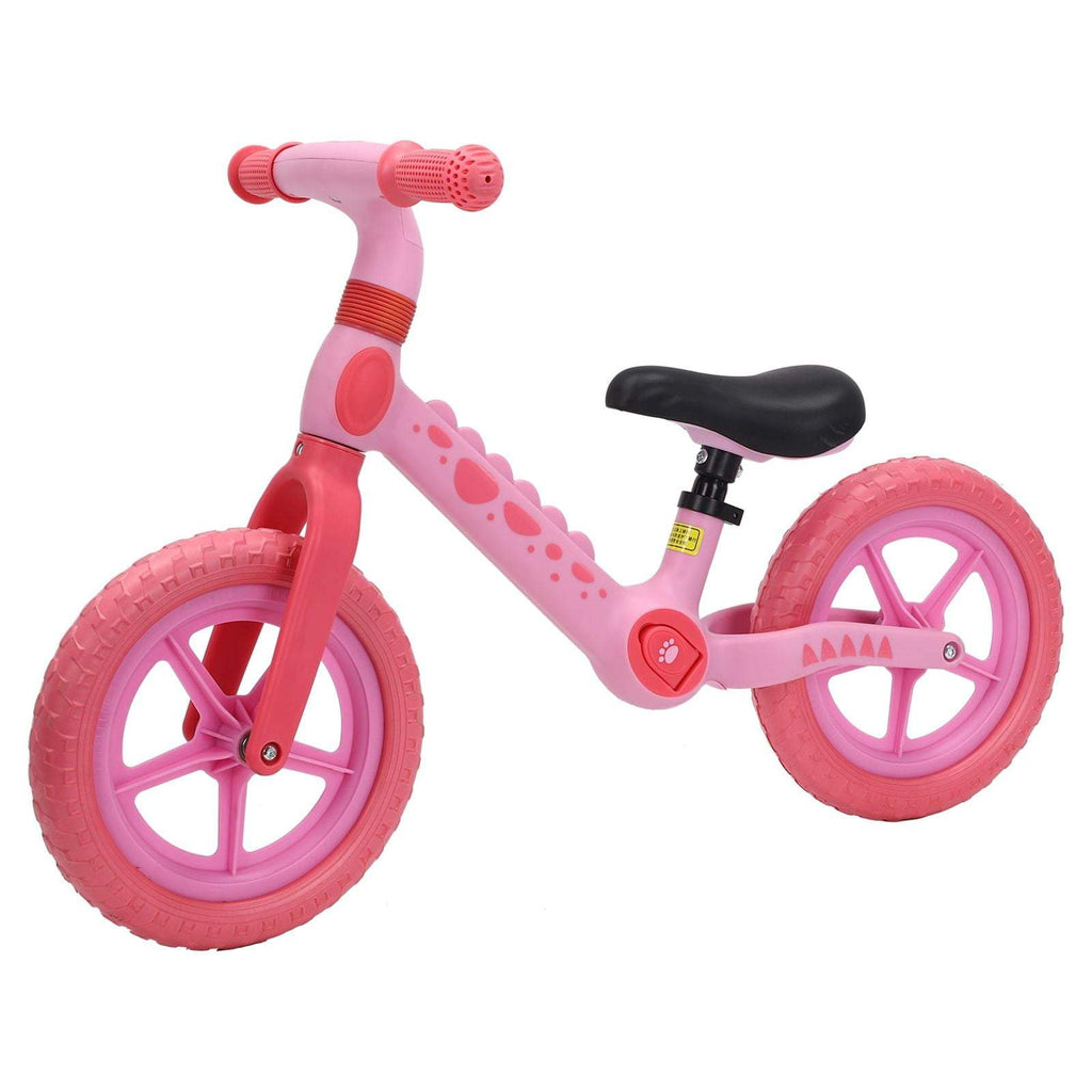 Kids Balance Bike Dinosaur Bike 2 Wheels with Foldable Footrest Ride-on Toys For Boy Girls