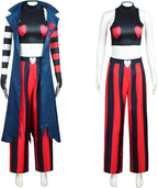 Velvette Cosplay Costume Hotel Angel Dust Uniform Helluva Boss Outfit Halloween Jacket