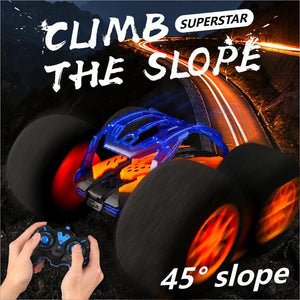 2.4G Remote Control Car Sponge Wheel 360° Rotation Rolling Stunt Vehicle RC Climbing Car