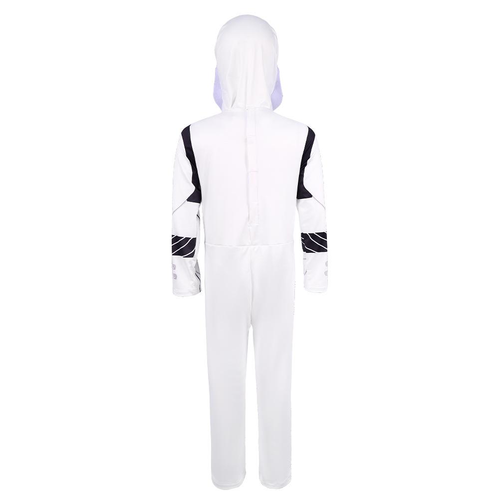 Kids Storm Trooper Costume Imperial Soldiers Jumpsuit Helmet Suit Trooper Bucketheads Outfit