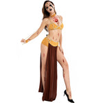 Slave Leia Bikini Princess Gold Leia Bikini Outfit Women Halloween Costume