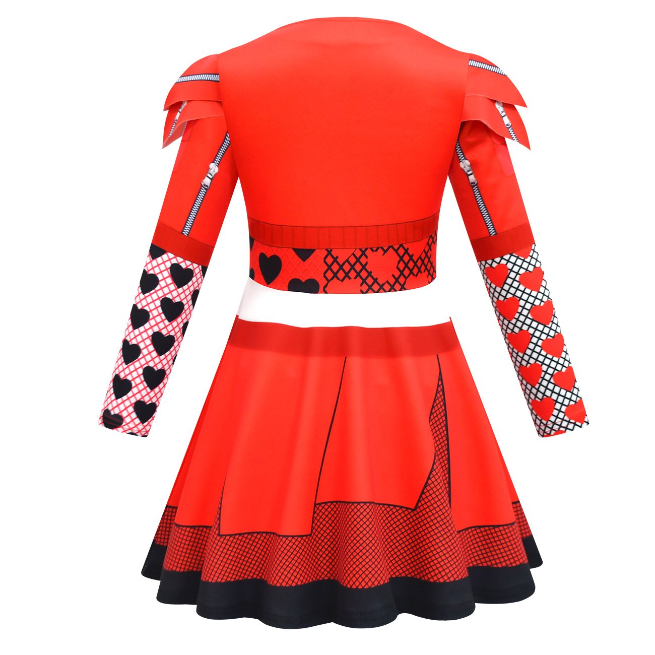 Girls Princess Red Costume Cosplay Dress Bag Gloves Wig and Pants for Halloween Party