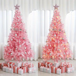 6FT/7FT Lighted Christmas Tree Artificial Pink Balsam Hill Trees Twinkly Christmas Decoration for Indoor and Outdoor