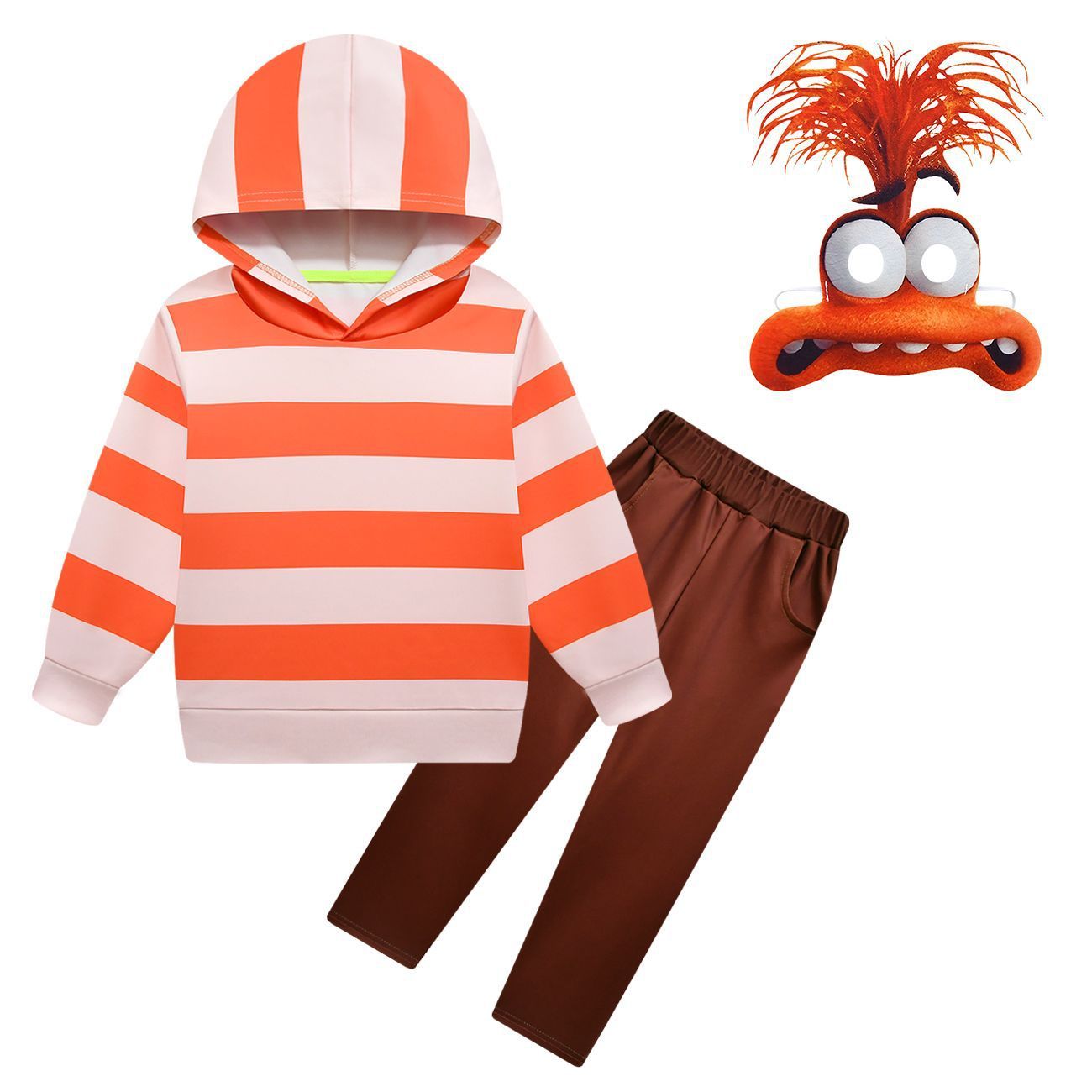 Kids Inside Anxiety Hoodie Cute Hooded Sweatshirt Pants and Mask for Halloween Carnival