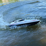 30KM/H Remote Control Boat 2.4G Fast Racing Boat Waterproof With LED Light