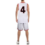 Slam Dunk Jersey Sakuragi Hanamichi #10 Uniform Shohoku Jersey White Basketball Shirt Shorts for Kids Adults