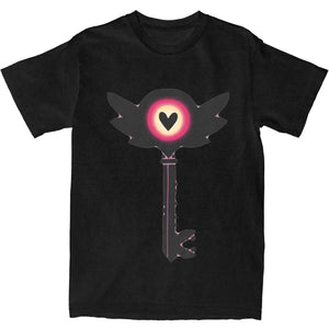 Men Hotel Key T-shirt Hell Demon Short Sleeve Hazbin Staff Key Costume