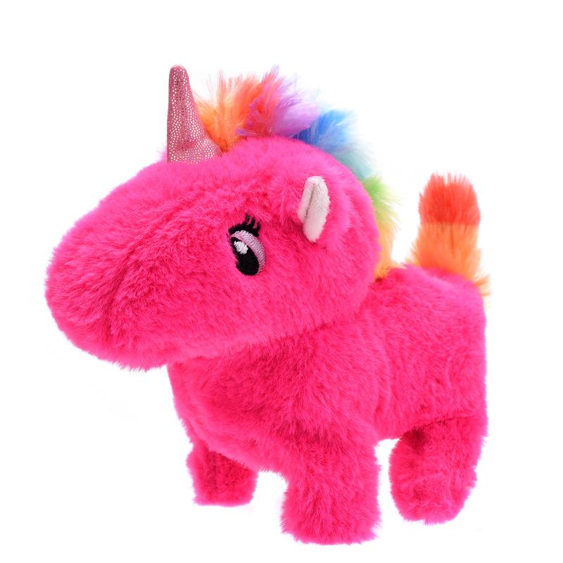 Unicorn Plush Toy Talking Wagging Nodding Educational Doll Electric Animal Interactive Animated Toy for Toddler