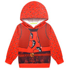 Kids Princess Red Hoodie and Pants Red Hooded Sweat Suit for Daily Wear