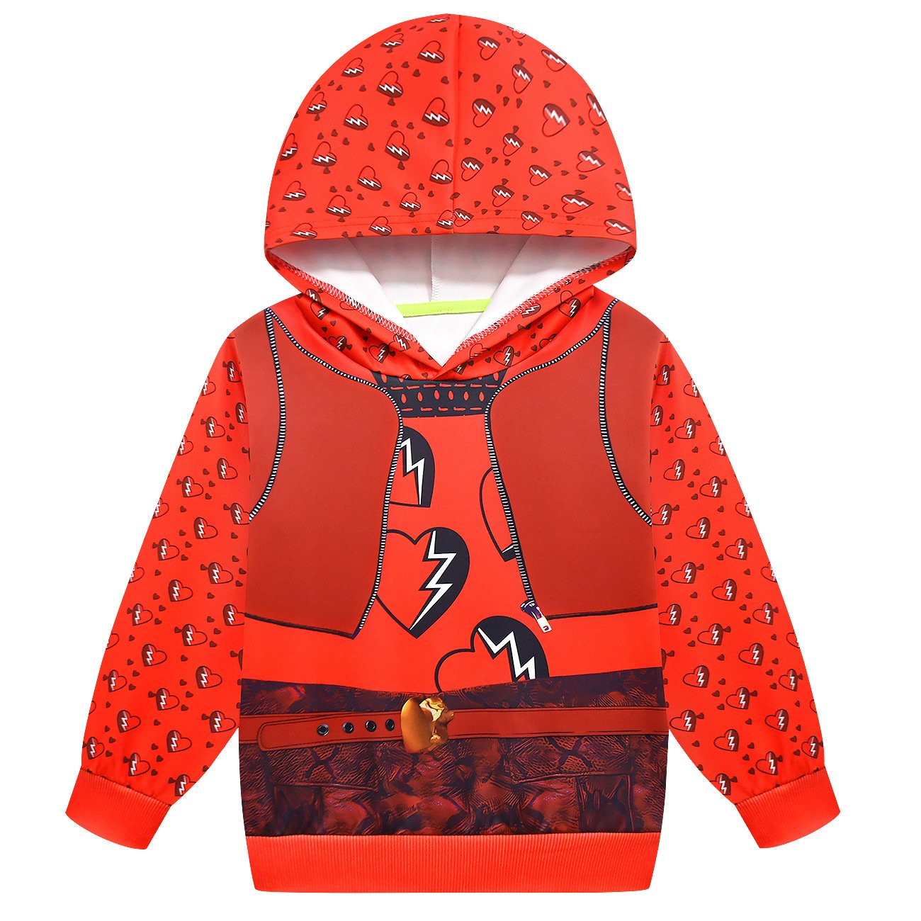 Kids Princess Red Hoodie and Pants Red Hooded Sweat Suit for Daily Wear