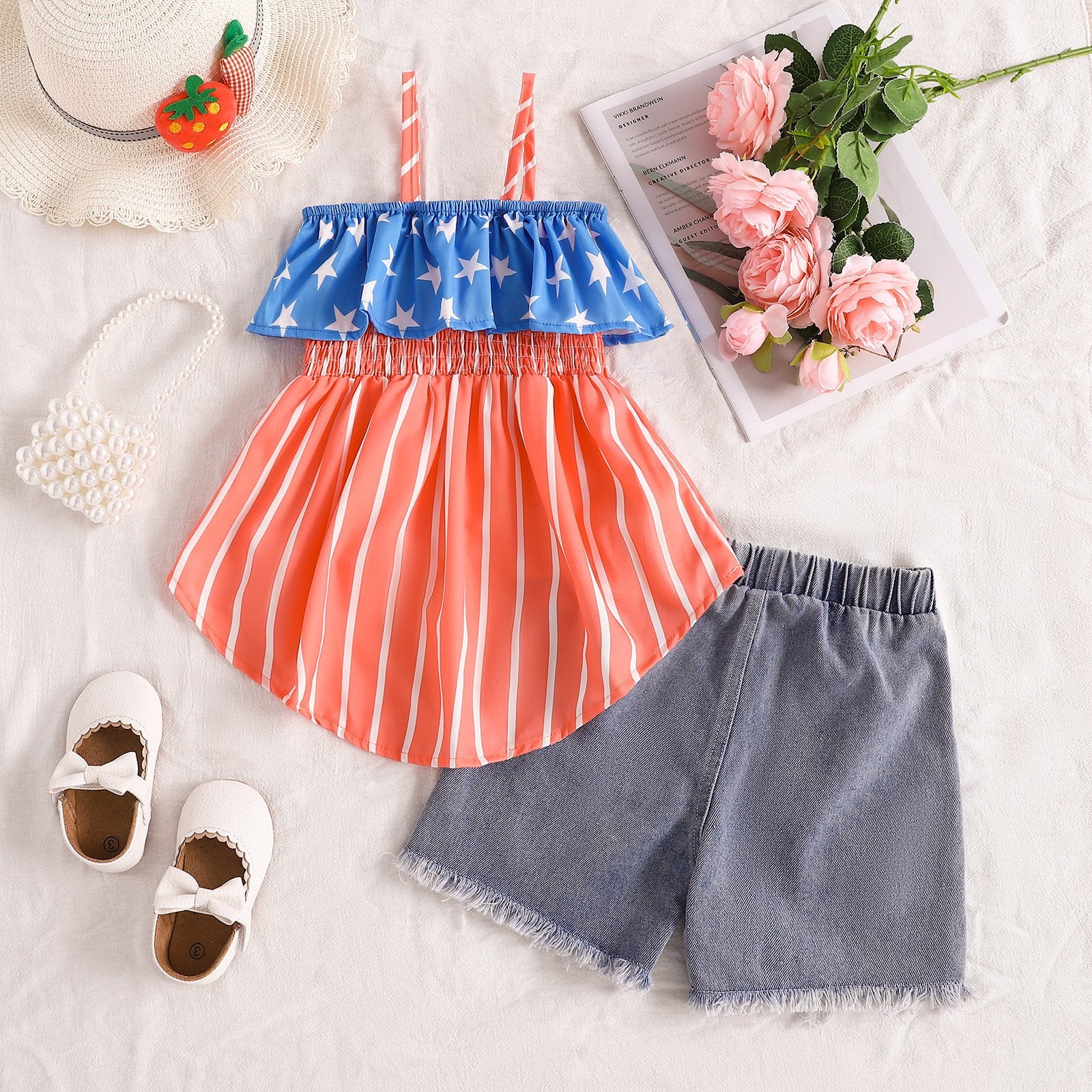 Infant 4th of July Outfit Baby Girl July 4 Dress Up Suit My First Inde – Sun Baby