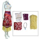 Adult Moana Outfit One Shoulder Tops Skirt and Necklace Full Set for Cosplay