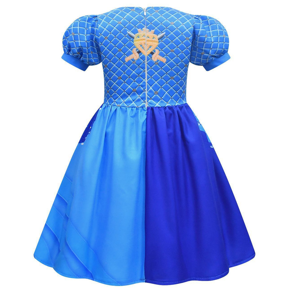 Girls Chloe Charming Costume Blue Dress with Wig Outfit with Accessories for Cosplay