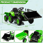 12V Kids Ride on Tractor with Detachable Trailer and Remote Controller Child Electric Ride on Toys