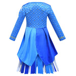 Girls Chloe Charming Costume Blue Tassel Dress Wig and Gloves for Dress Up Party