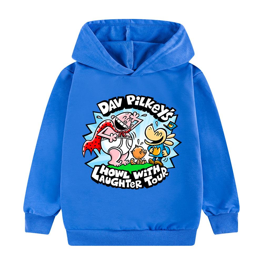 Kids Police Man Dog Hoodie Boys Girls Cotton Hooded Sweatshirt for Daily Wear