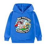 Kids Police Man Dog Hoodie Boys Girls Cotton Hooded Sweatshirt for Daily Wear