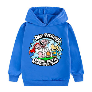 Kids Police Man Dog Hoodie Boys Girls Cotton Hooded Sweatshirt for Daily Wear