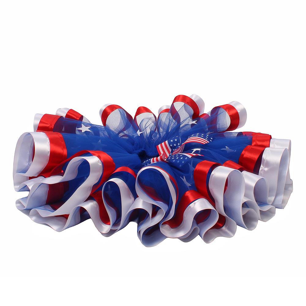 Girls Patriotic Tutu Dress with Wing and Fairy Wand 4th of July Outfit Cute US Flag Clothes