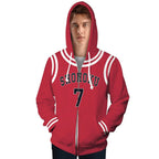 Slam Dunk Cosplay Costume Shohoku Zip-up Hoodie Unisex Hooded Sweatshirt for Adult