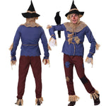 Family Matching Scarecrow Costume Female Male Boys Girls Strawman Halloween Party Dress Up Outfit