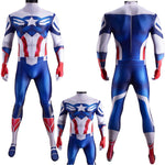 Captain Superhero Costume Adults Avenger Jumpsuit Cosplay Outfit