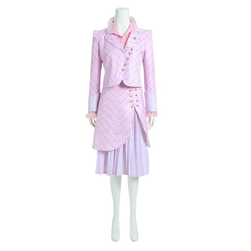 Women Glinda Costume Pink Glinda Top Shirt and Dress Suit for Cosplay