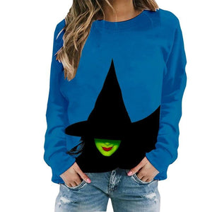 Women Elphaba Costume The Witch of The West Casual Sweatshirt Wicked Green Shirt with Plus Size