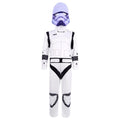 Kids Storm Trooper Costume Imperial Soldiers Jumpsuit Helmet Suit Trooper Bucketheads Outfit