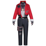 Mens Billy Kid Cosplay Costume Game ZZZ Cunning Hares Billy Red Jacket Halloween Outfit with Mask