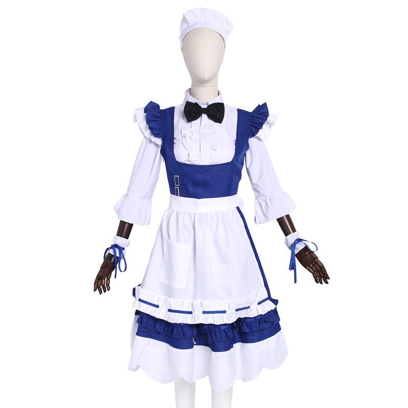 Women FF14 Csilla Beleth Maid Costume Game FFXIV Cosplay Uniform Dress and Accessories Full Set