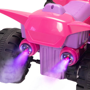 Kids 6V Electric Ride-On ATV Quad Car with Music LED Lights and Spray Device