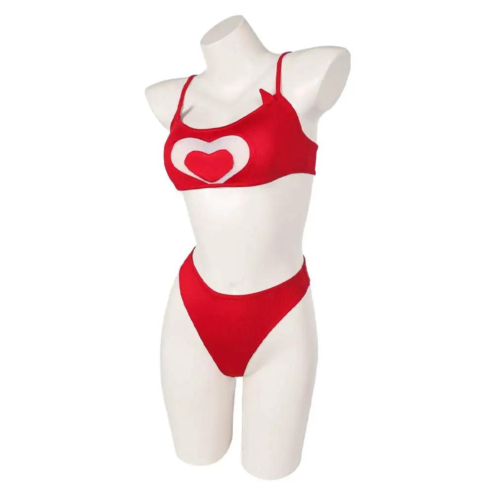 Cherri Bomb Cosplay Swimsuit Demon Cherri Bikinis Set for Summer Vacation