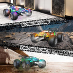 20KM/H Remote Control Car 1/18 RC Monster Off-road Truck All Terrain RC Car with Colorful Light