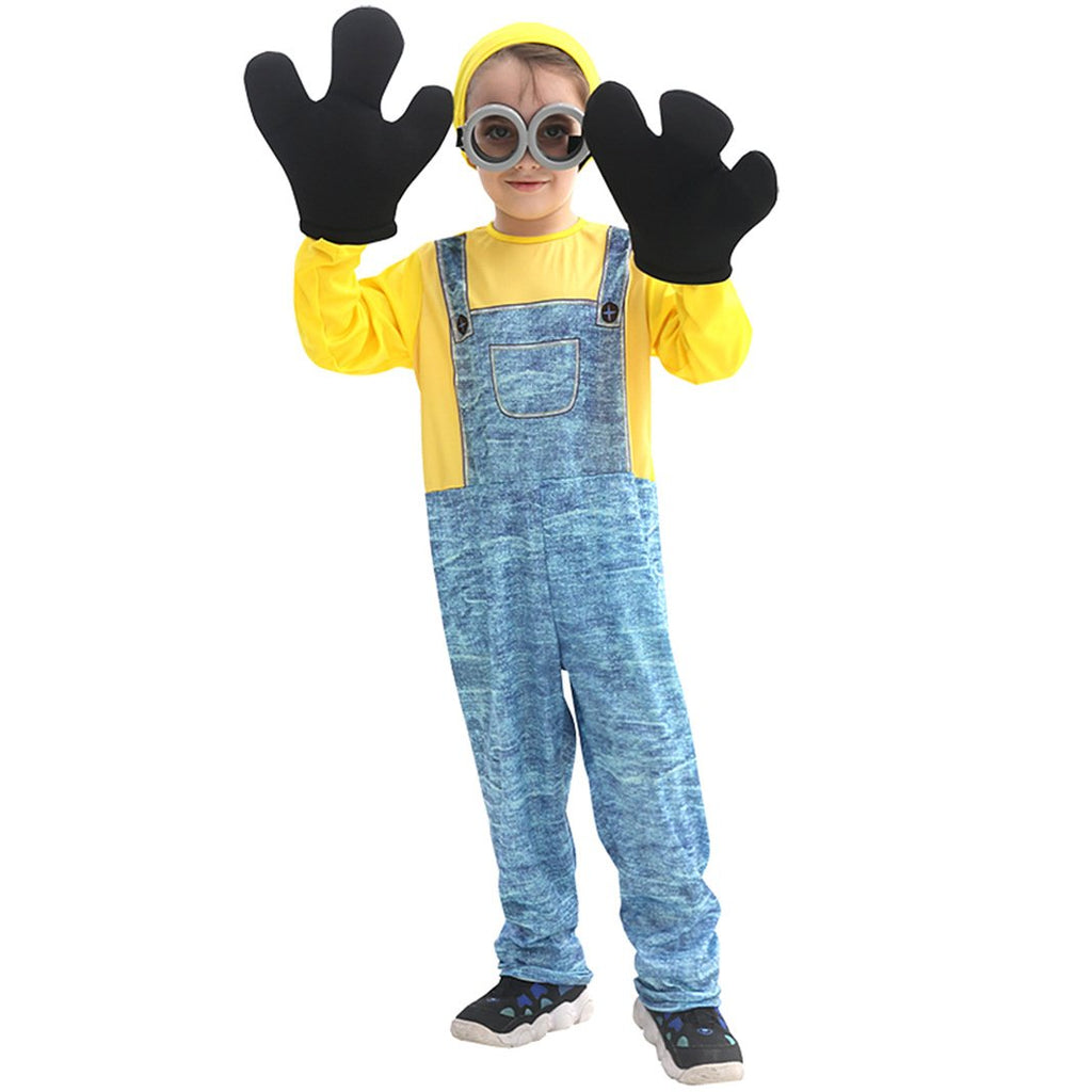 Boys Girls Costumes Jumpsuit Goggles Gloves and Hat 4pcs Suit for Halloween Carnival